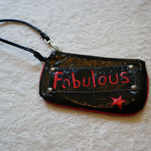 Brighton Black Wristlet